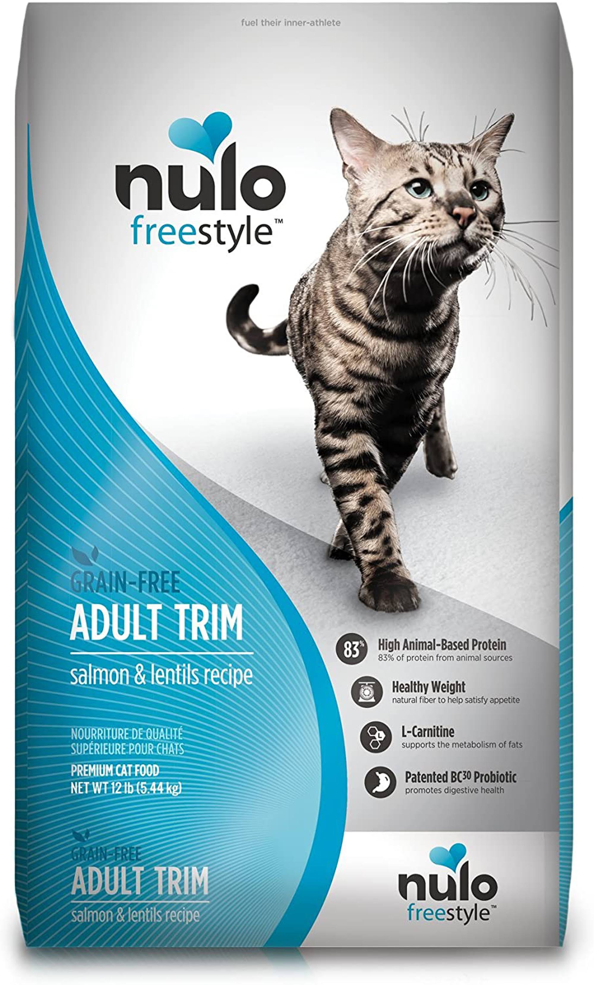 Nulo Adult Trim Cat Grain-Free Salmon & Lentils Dry Cat Food 2 Pounds