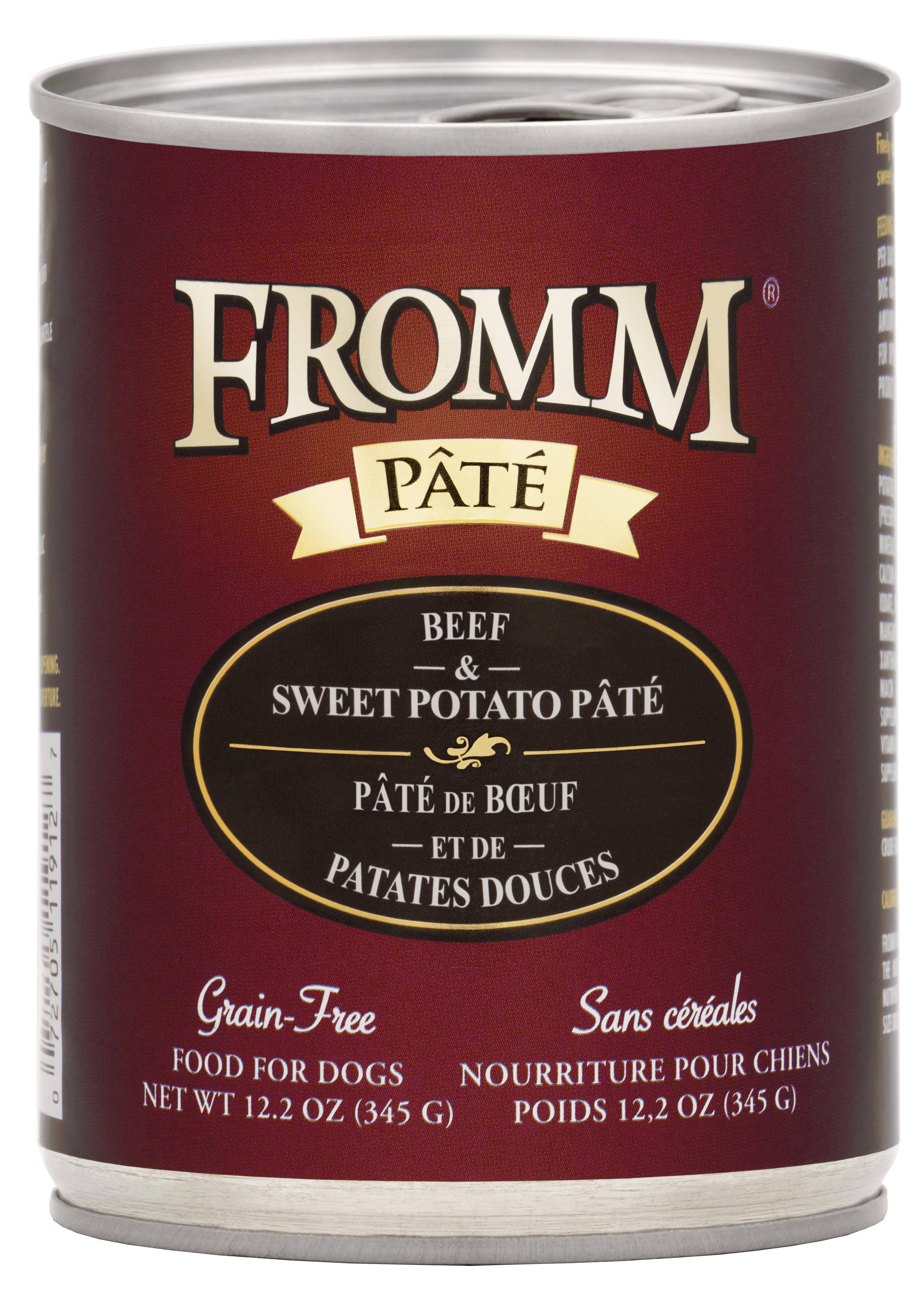 Fromm Grain Free Beef & Sweet Potato Pate Canned Dog Food - 12.2 oz, Case of 12