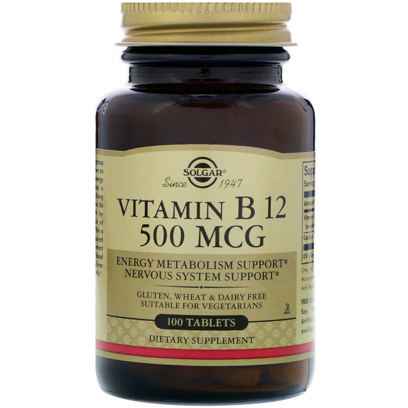 Solgar Vitamin B12 Dietary Supplement - 100ct