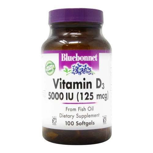 Bluebonnet Nutrition Vitamin D3 Dietary Supplement - 100 Vegetable Capsules