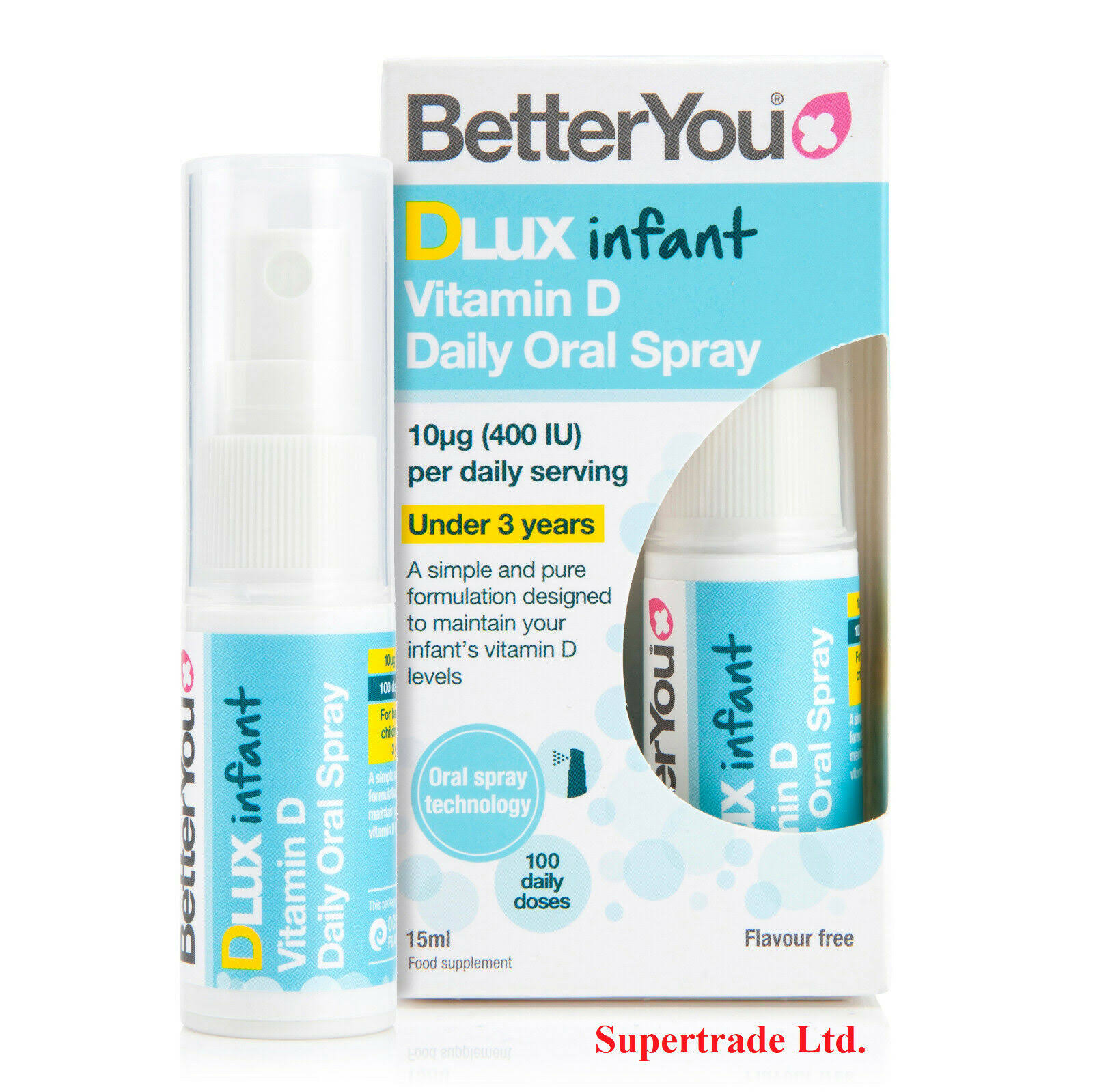 BetterYou DLux Infant Daily Vitamin D Oral Spray - Under 3 Years, 15ml