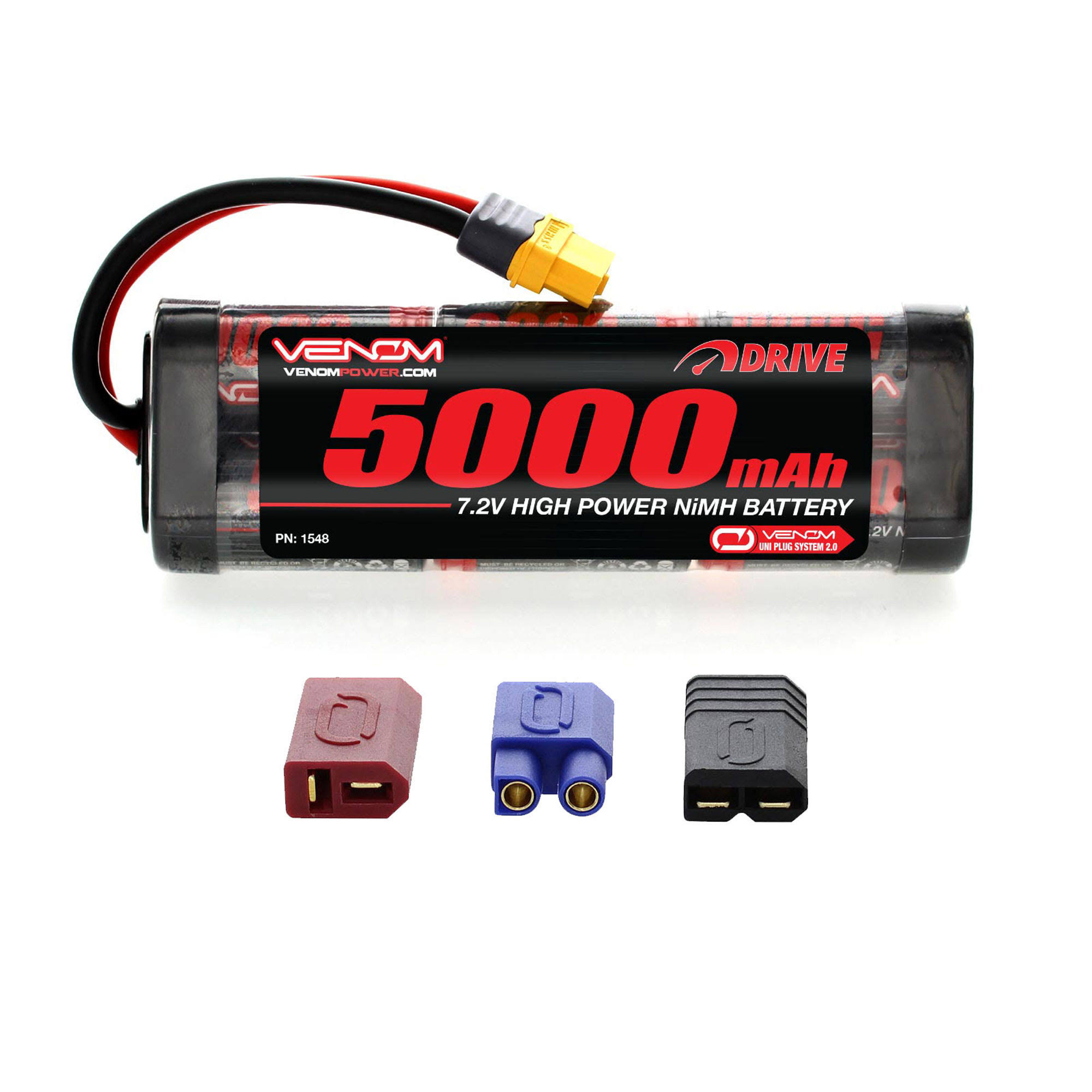 Venom NiMH Battery - with Universal Plug, 7.2v, 5000mAh, 6 Cell