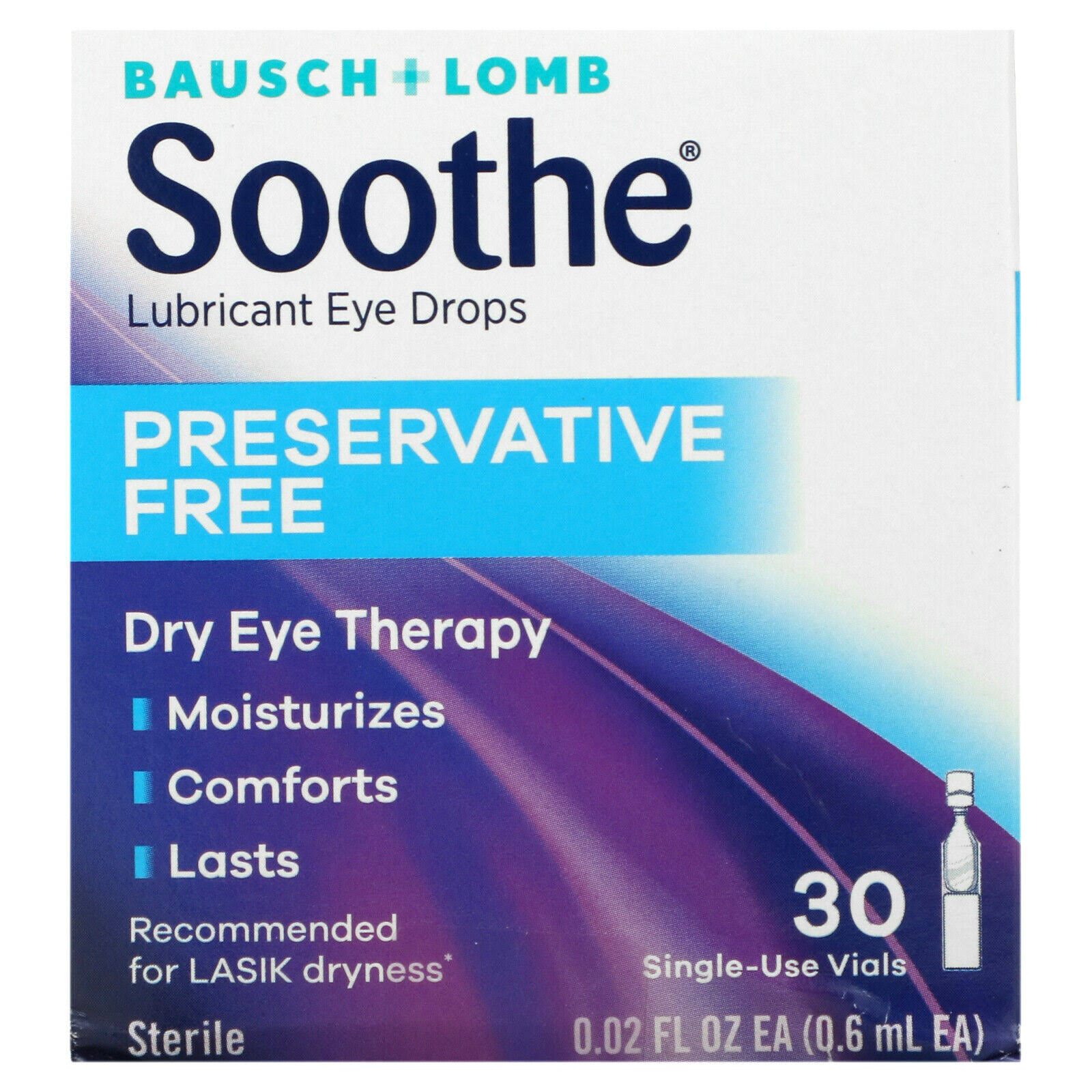 Bausch + Lomb Soothe Lubricant Eye Drop - 28 x 0.02 oz Pack