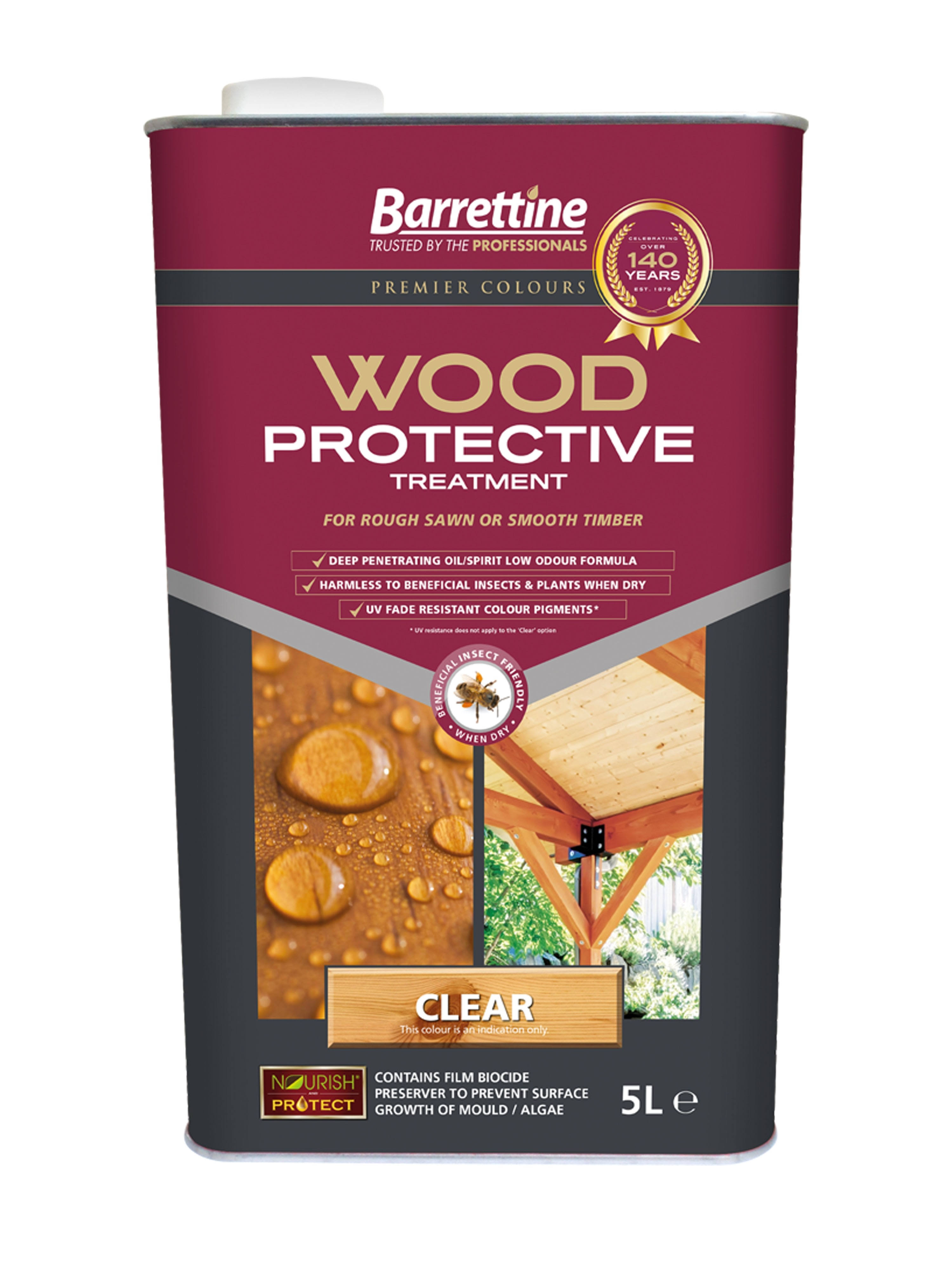 Barrettine Wood Protective Treatment - Light Brown, 5l