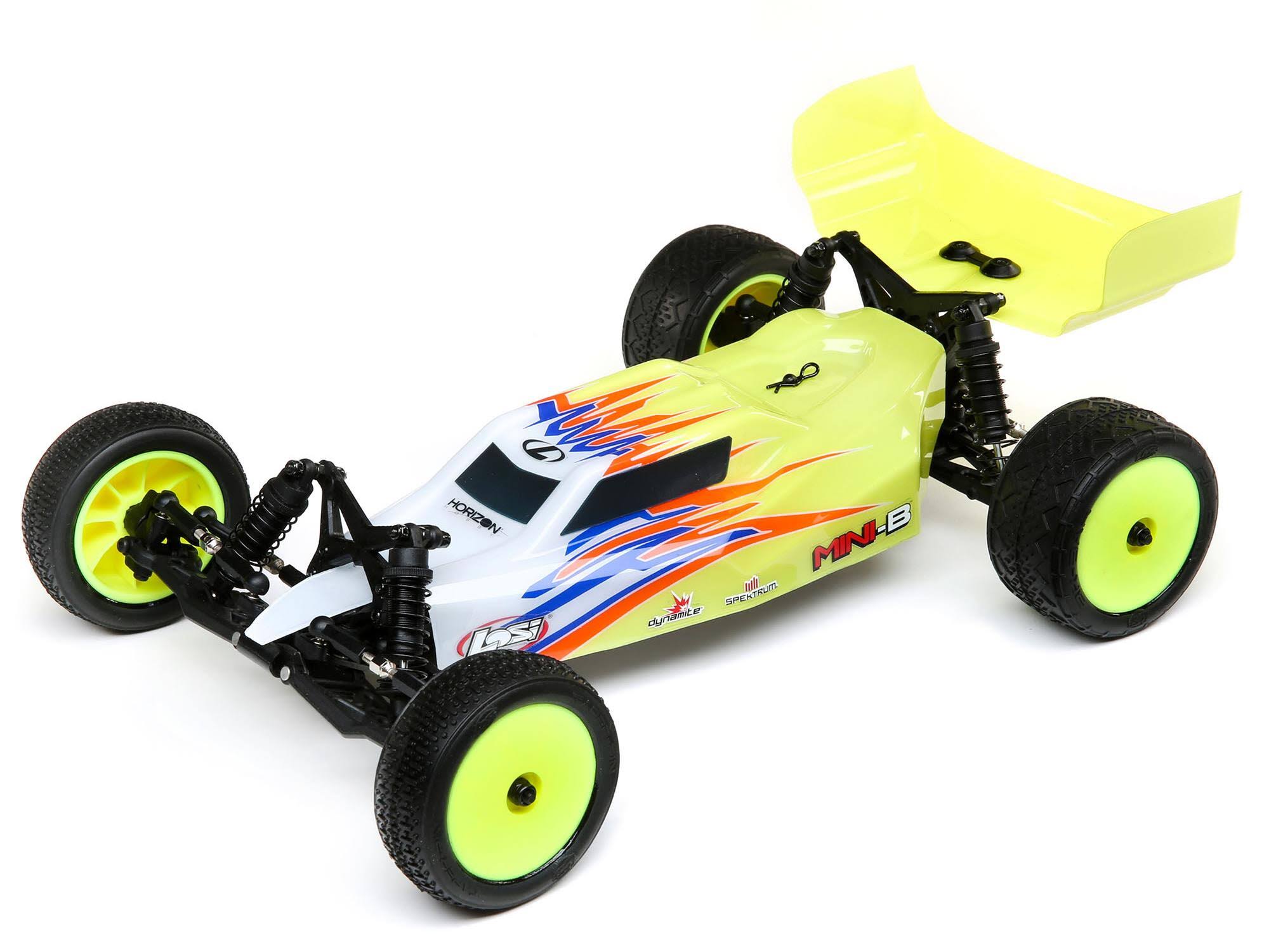 LOSI LOS01016T3 1/16 Mini-B 2WD Buggy Brushed RTR, Yellow/White