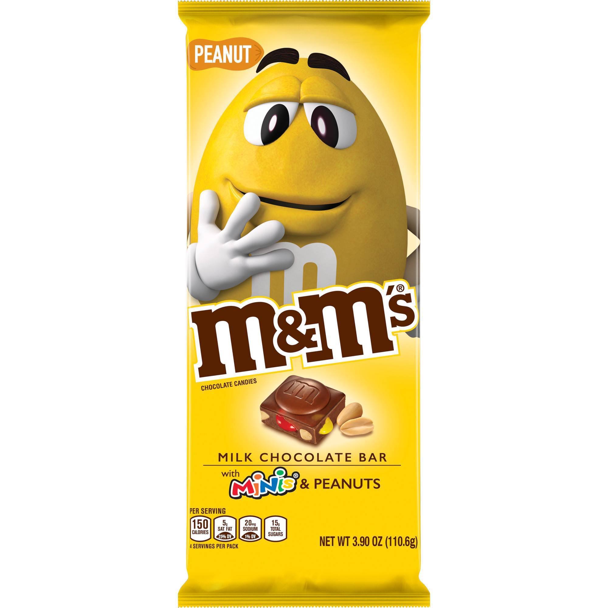 M&M's Milk Chocolate Bar with Minis & Peanuts - 3.90 oz