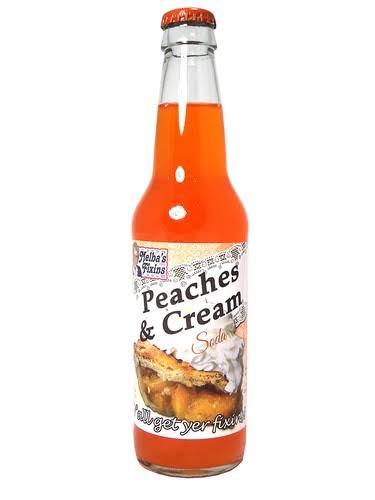Melbas Fixins Peaches & Cream Soda - 12 oz