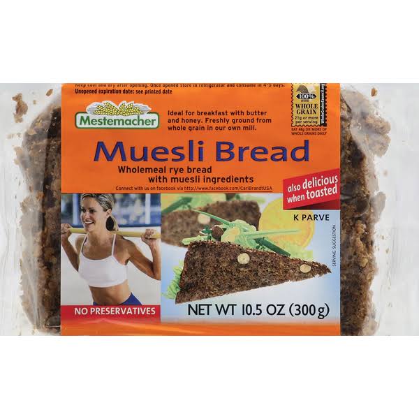 Mestemacher Bread, Muesli - 10.5 oz
