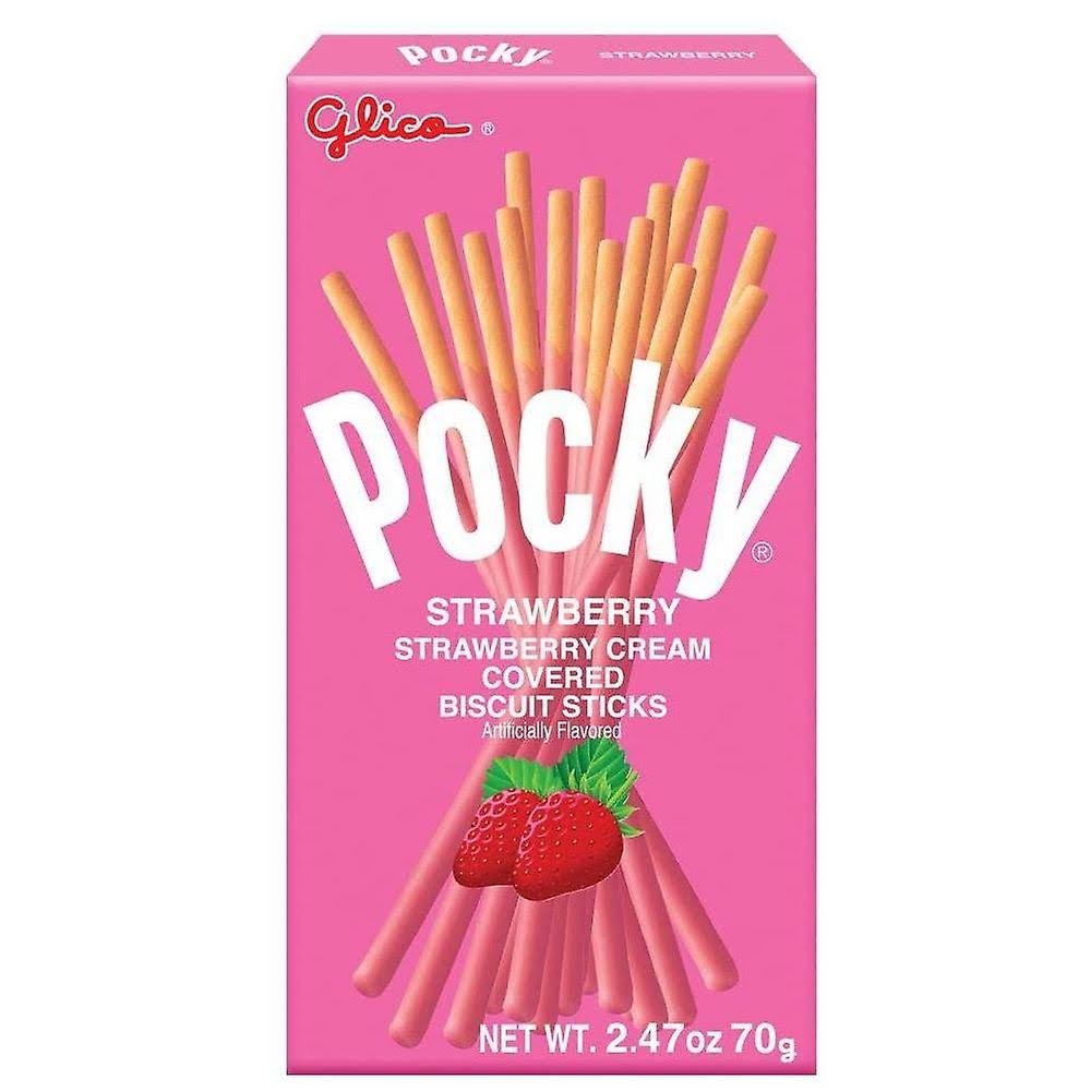 Glico Strawberry Cream Covered Pocky Biscuit Sticks - 2.47oz