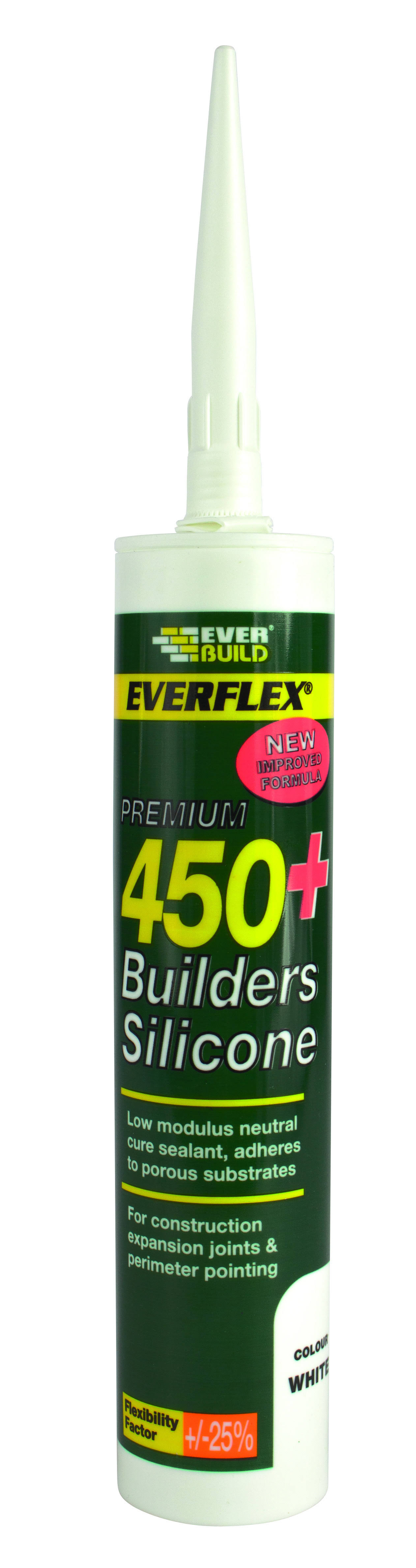 Everbuild 450 Builders Silicone Sealant Black 310ml