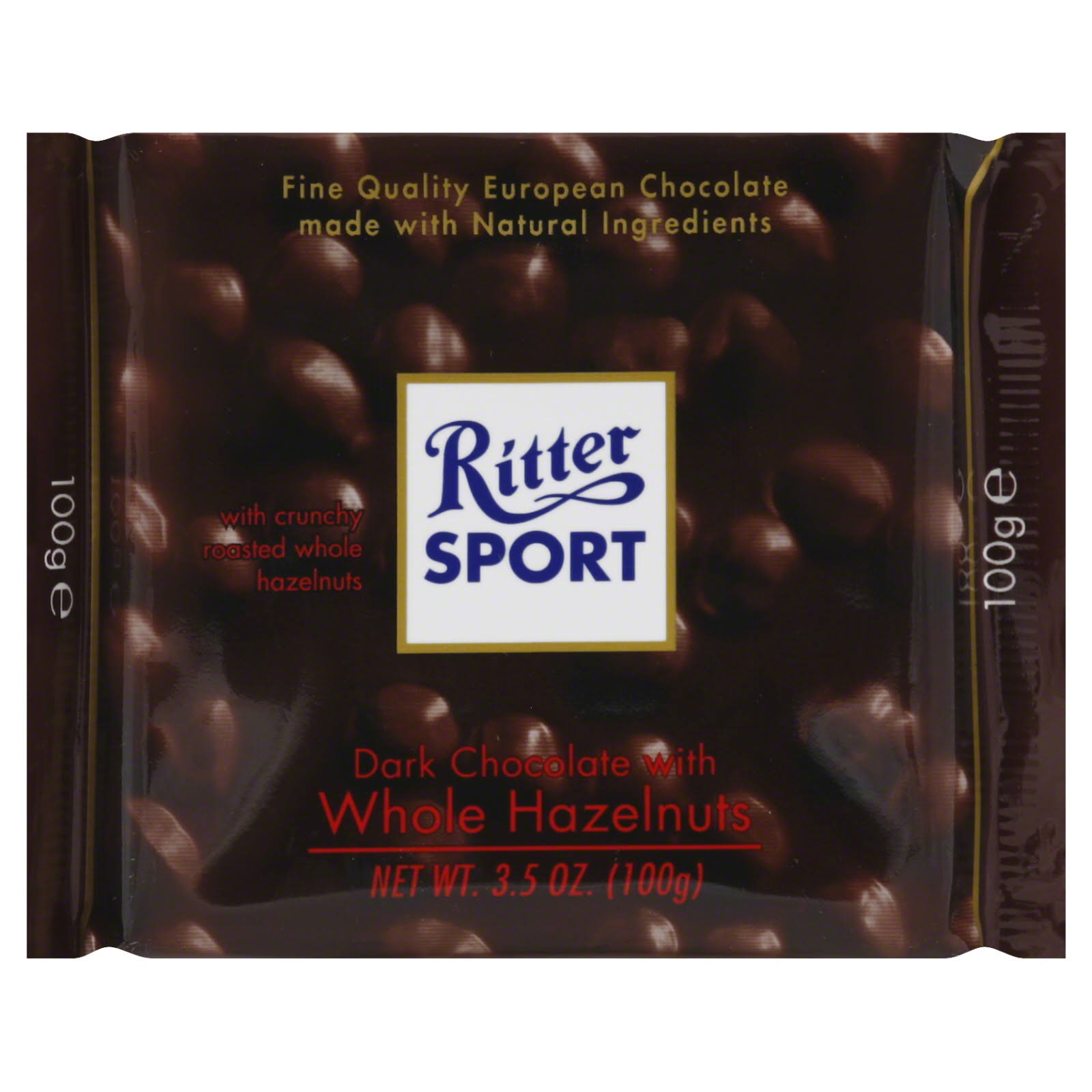 Ritter Sport - Dark Chocolate With Whole Hazelnuts, 100g