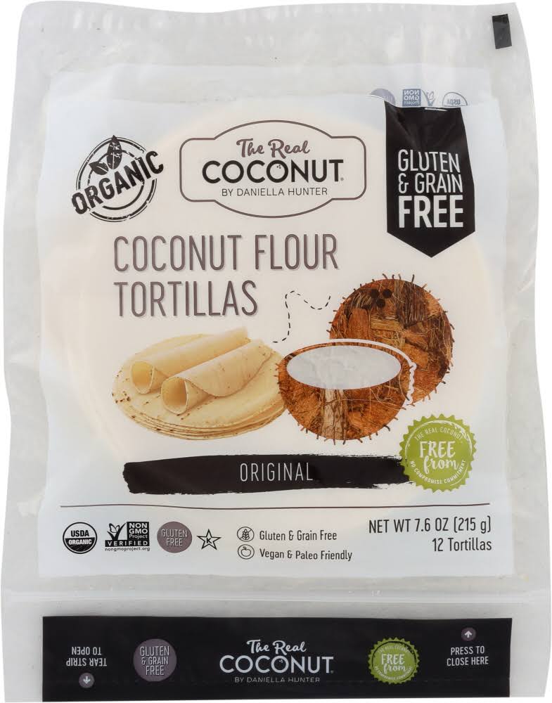 The Real Coconut: 12 Coconut Flour Tortillas, 7.6 oz