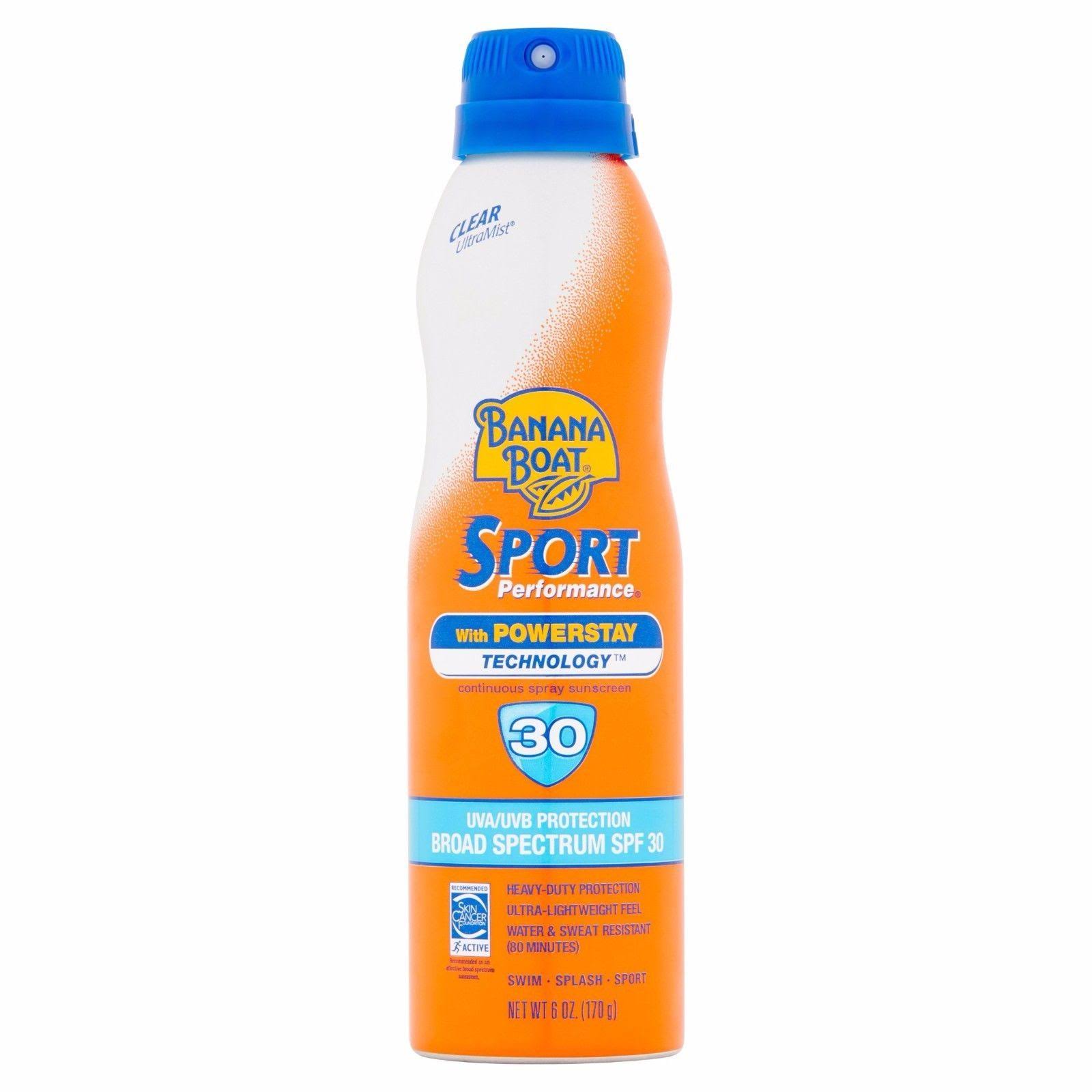 Banana Boat Sport Performance Continuous Spray Sunscreen Broad Spectrum - SPF 30, 6oz