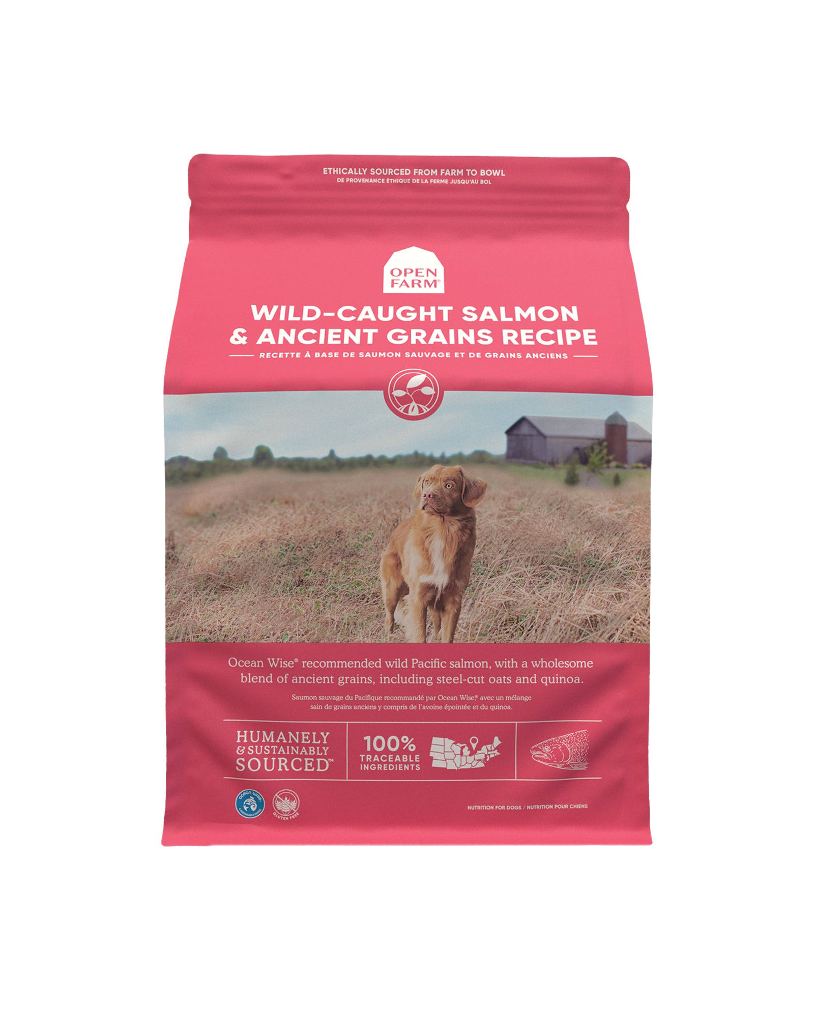 Open Farm Wild Caught Salmon & Ancient Grains Dry Dog Food 11 lbs