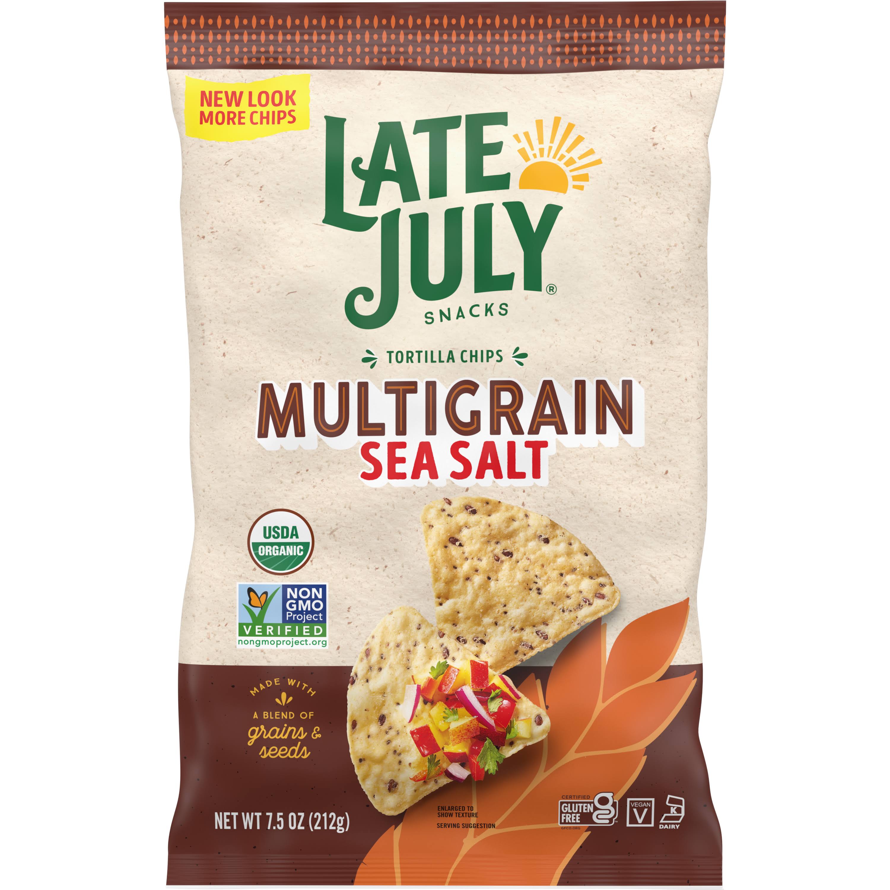 Late July Snacks - Tort Chips Multigrn Sea Salt Gluten Free - Case of 12-7.5 oz