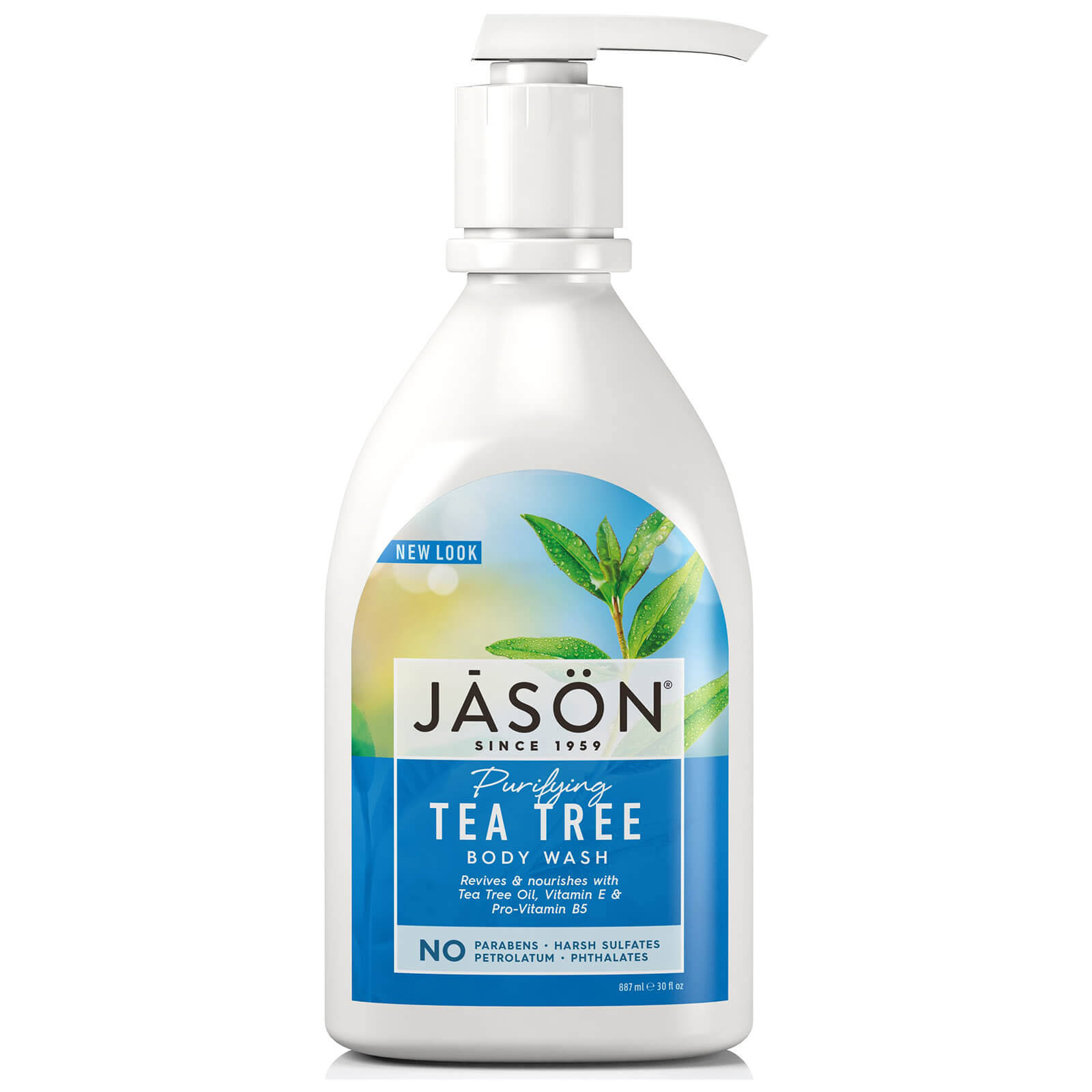 Frontier Jason Natural Cosmetics Satin Shower Body Wash - Tea Tree, 30oz