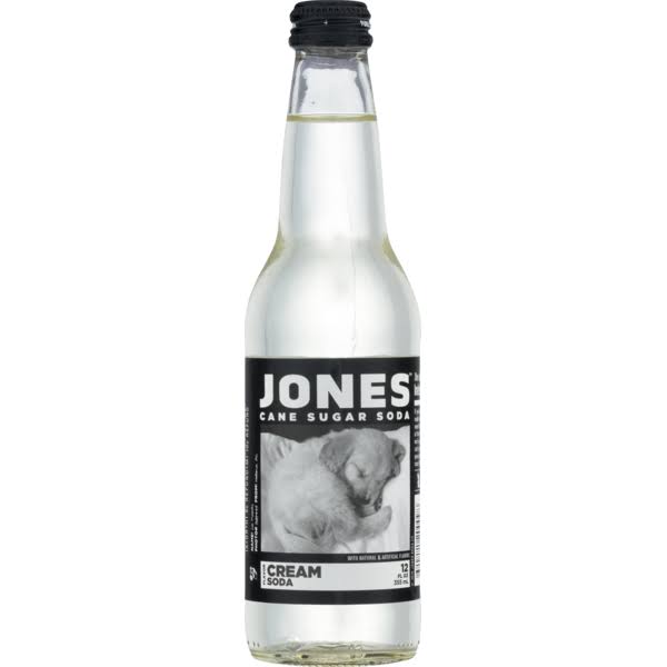 Jones Soda Cane Sugar Soda Cream Soda - 12.0 fl oz