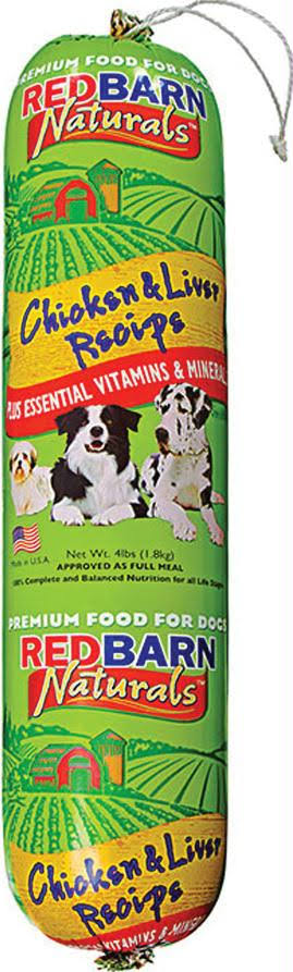 RedBarn Natural Dog Food Roll - Chicken and Liver, 4lb