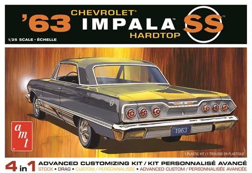 AMT 1149 1963 Chevrolet Impala SS Customizing Plastic Model Kit - Scale 1:25