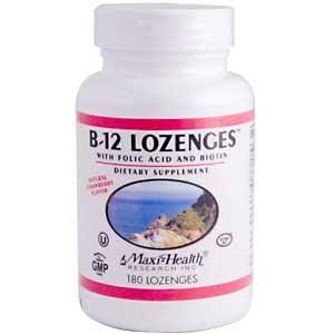 Maxi Health Kosher Vitamins B-12 Lozenges - 180 Chewable Lozenges