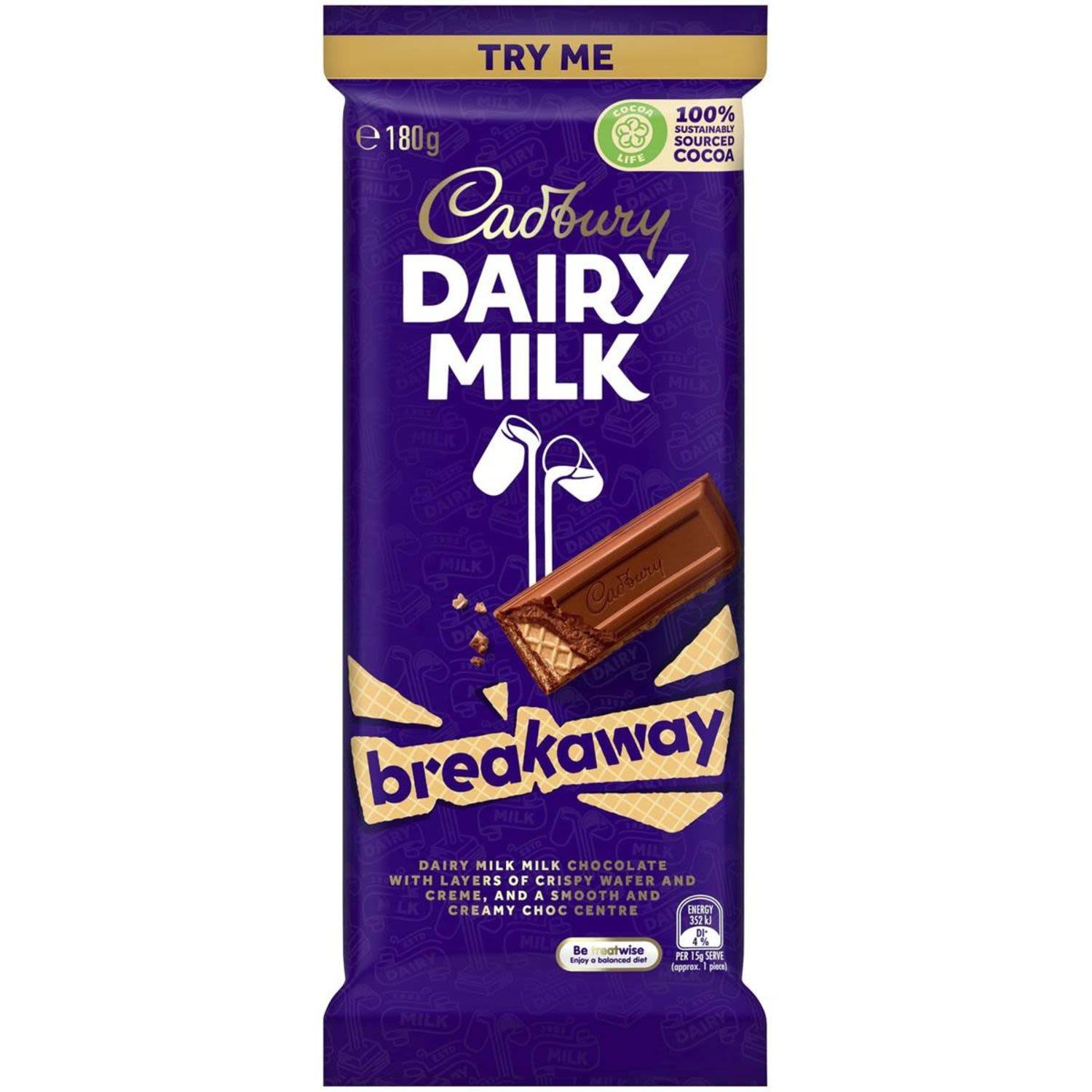 Cadbury Dairy Milk Breakaway Block (180g)