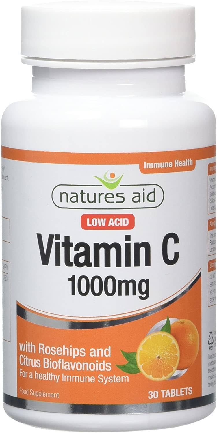 Natures Aid Vitamin C - Low Acid, 30 Tablets