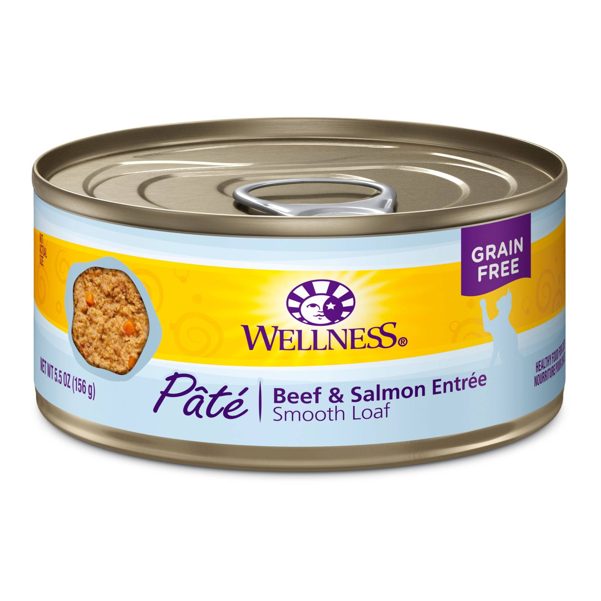 Wellness Beef/Salmon 5.5 Oz Cat