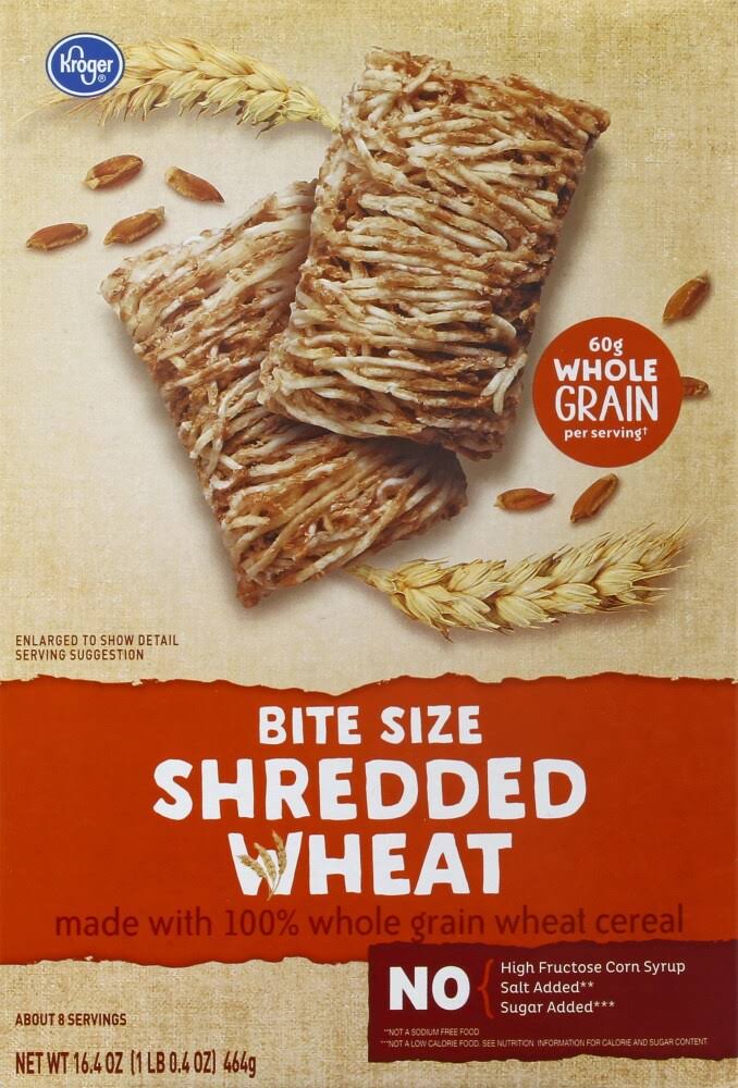 Kroger Bite Size Shredded Wheat Cereal 16.4 oz