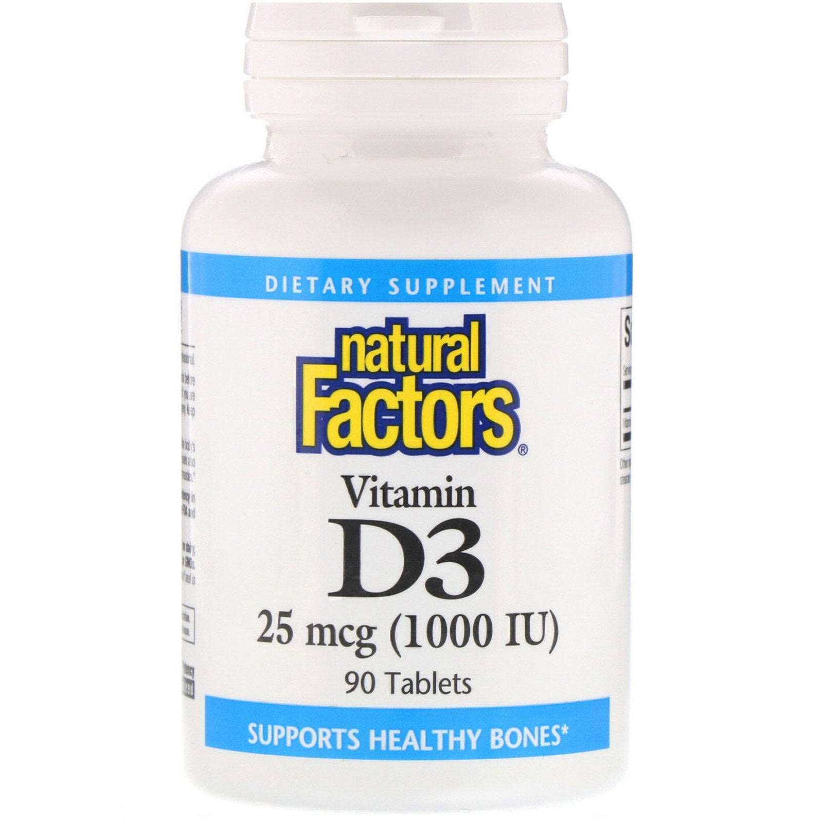 Natural Factors - Vitamin D3 1000 IU - 90 Tablets