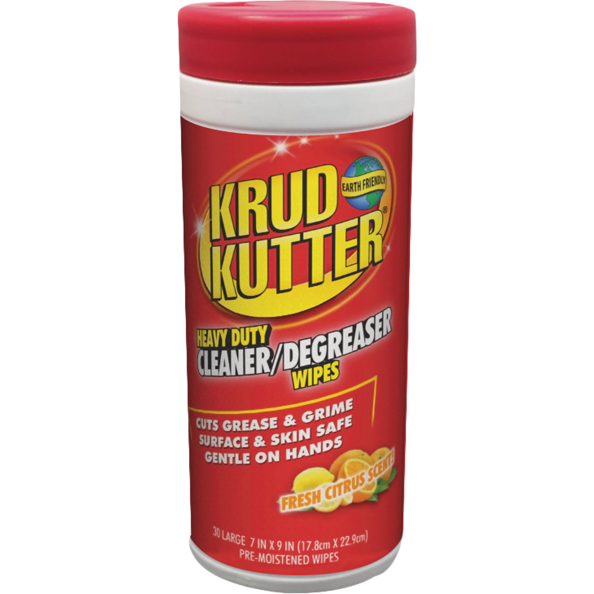 Krud Kutter Heavy-Duty Cleaner/Degreaser Wipes 7 in L 9 in W Citrus-Like - pack of 30 346527