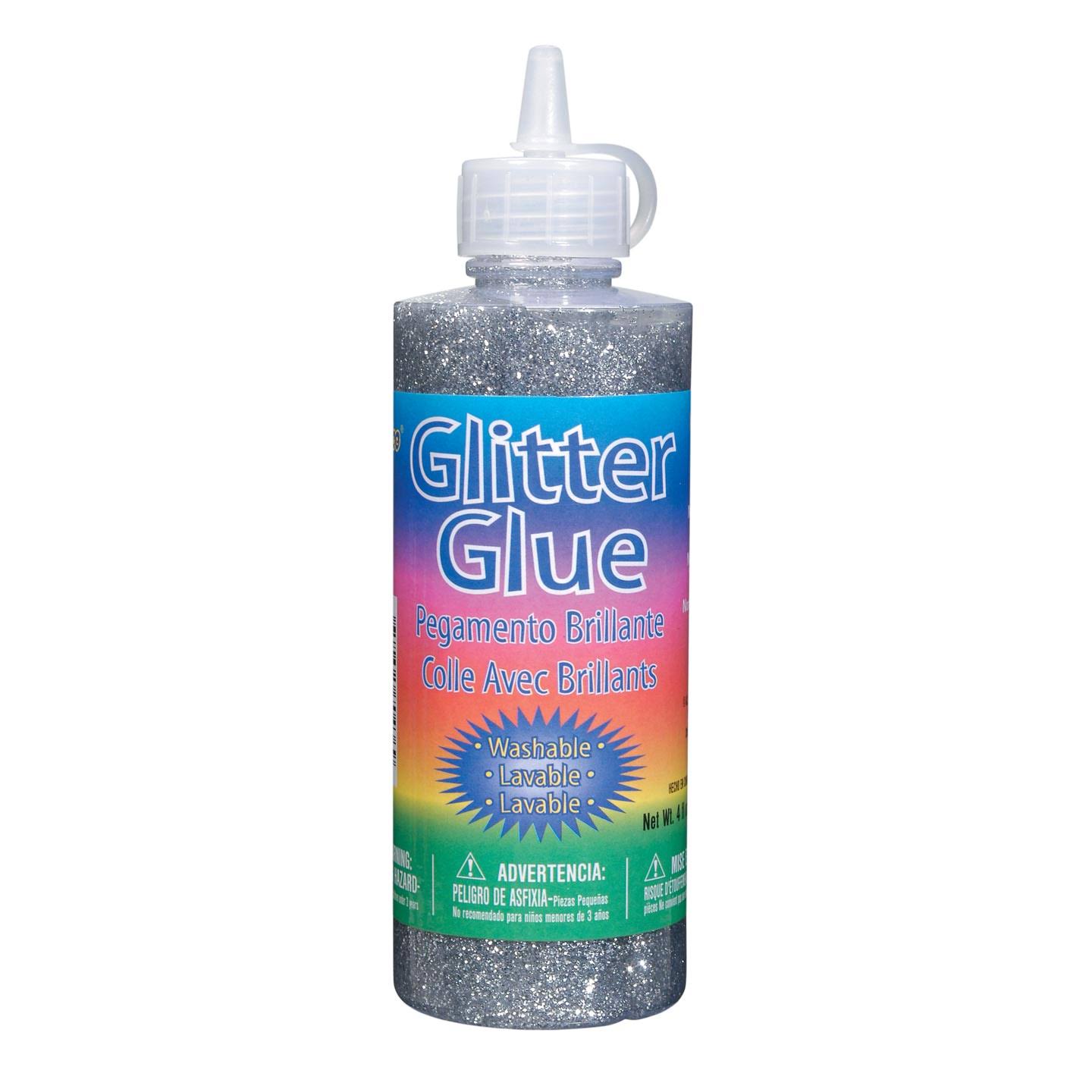 Glitter Glue - 4 oz - Silver