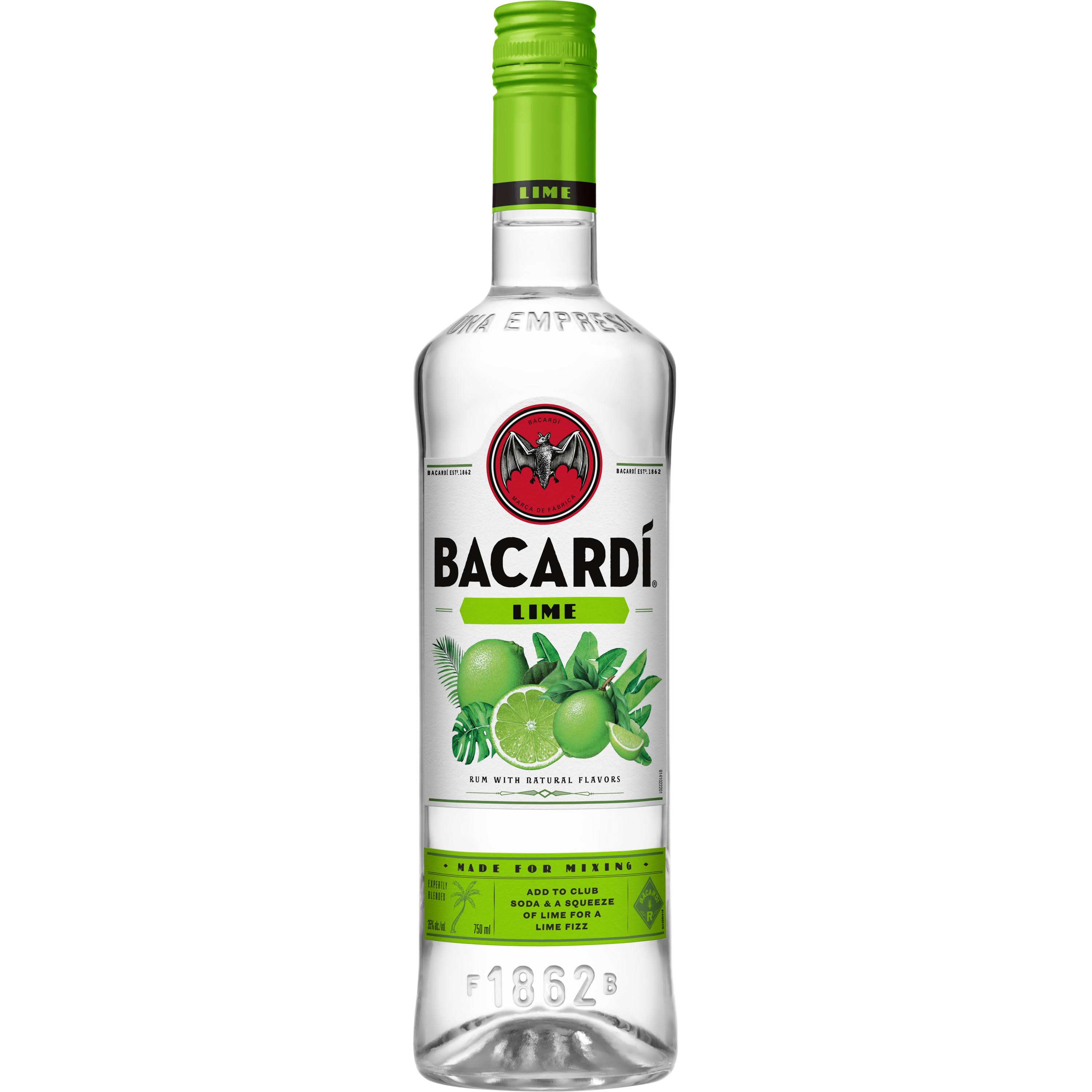Bacardi Rum, Lime - 750 ml