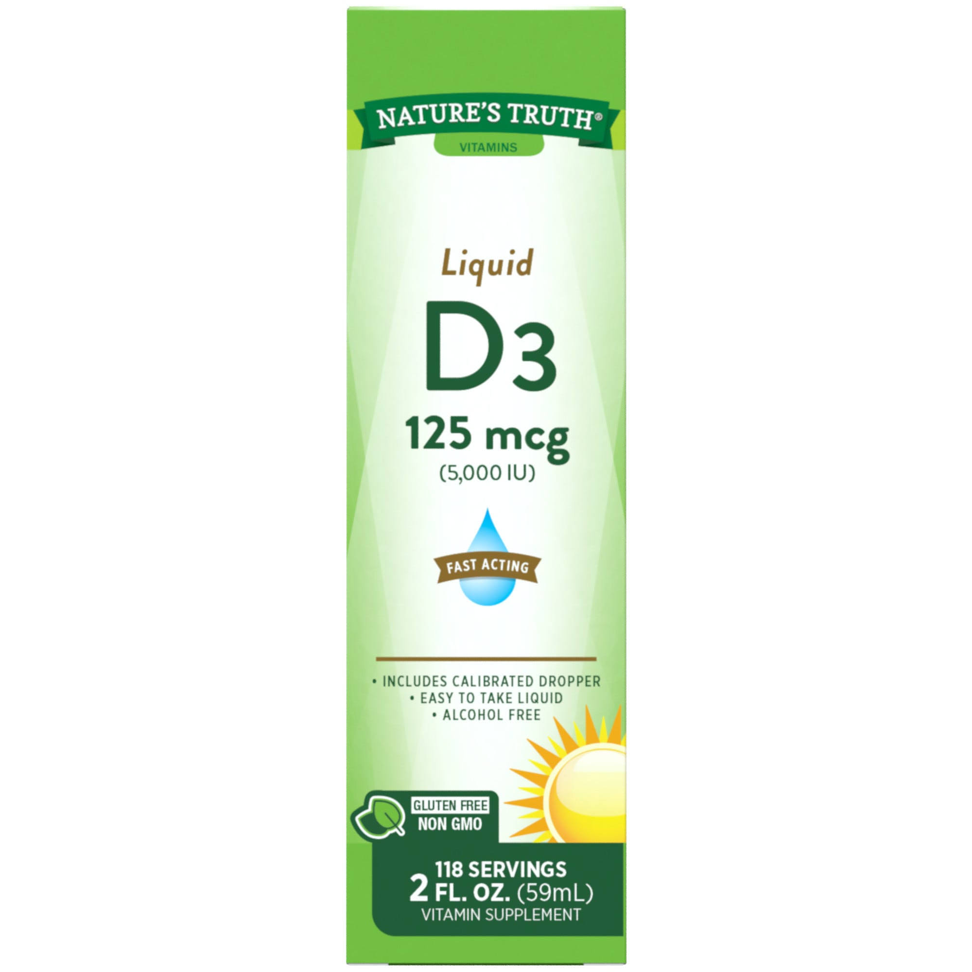 Natures Truth Vitamin D Liquid - 2fl oz