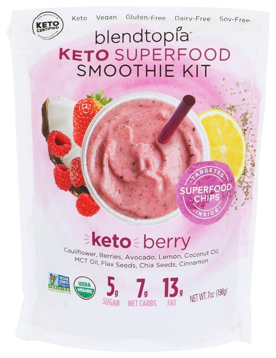 BLENDTOPIA: Keto Berry Smoothie Kit, 7 oz