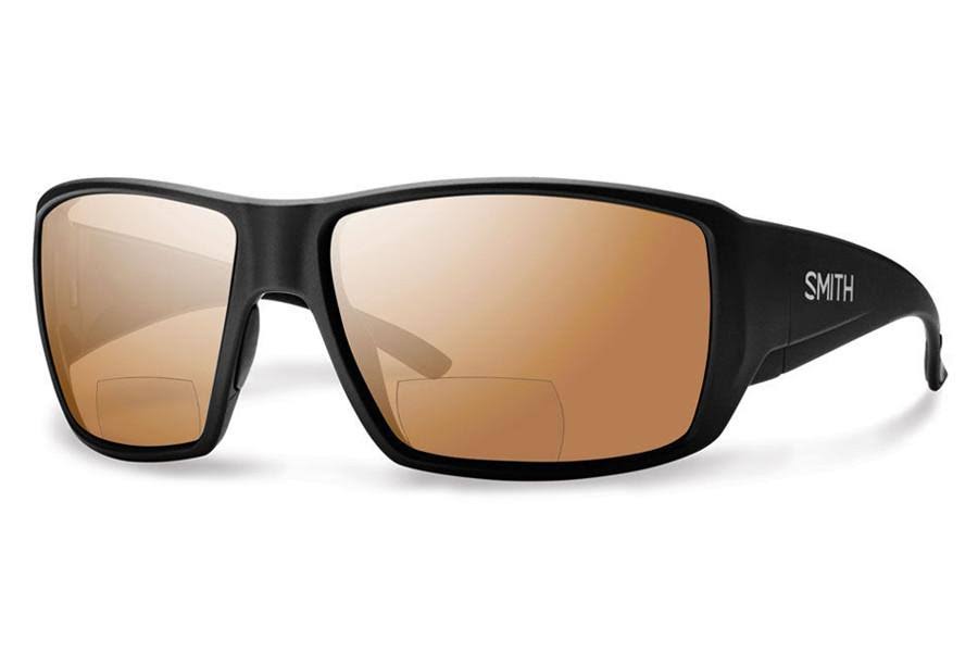 Smith - Choice Bifocal Matte Black Sunglasses, Polarized Copper Mirror 2.00 Lenses