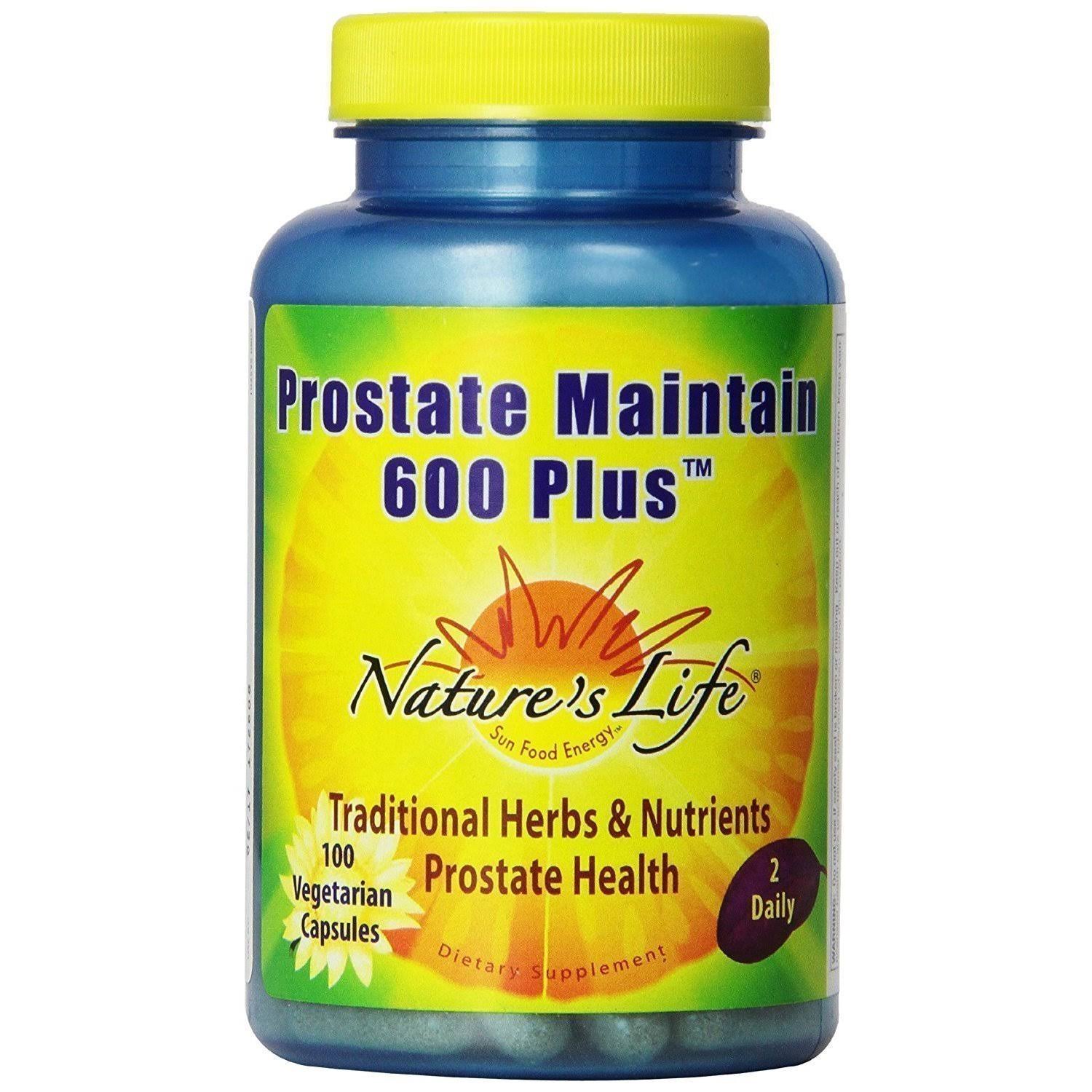 Nature's Life Prostate Maintain 600 Plus Supplement - 100 Vegetarian Capsules