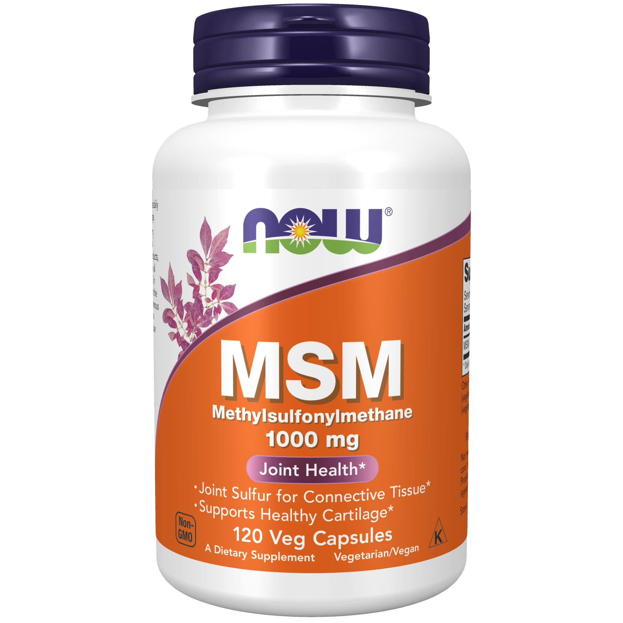 Now Foods MSM Methylsulphonylmethane Joint Sulfur Supplement - 120 Capsules