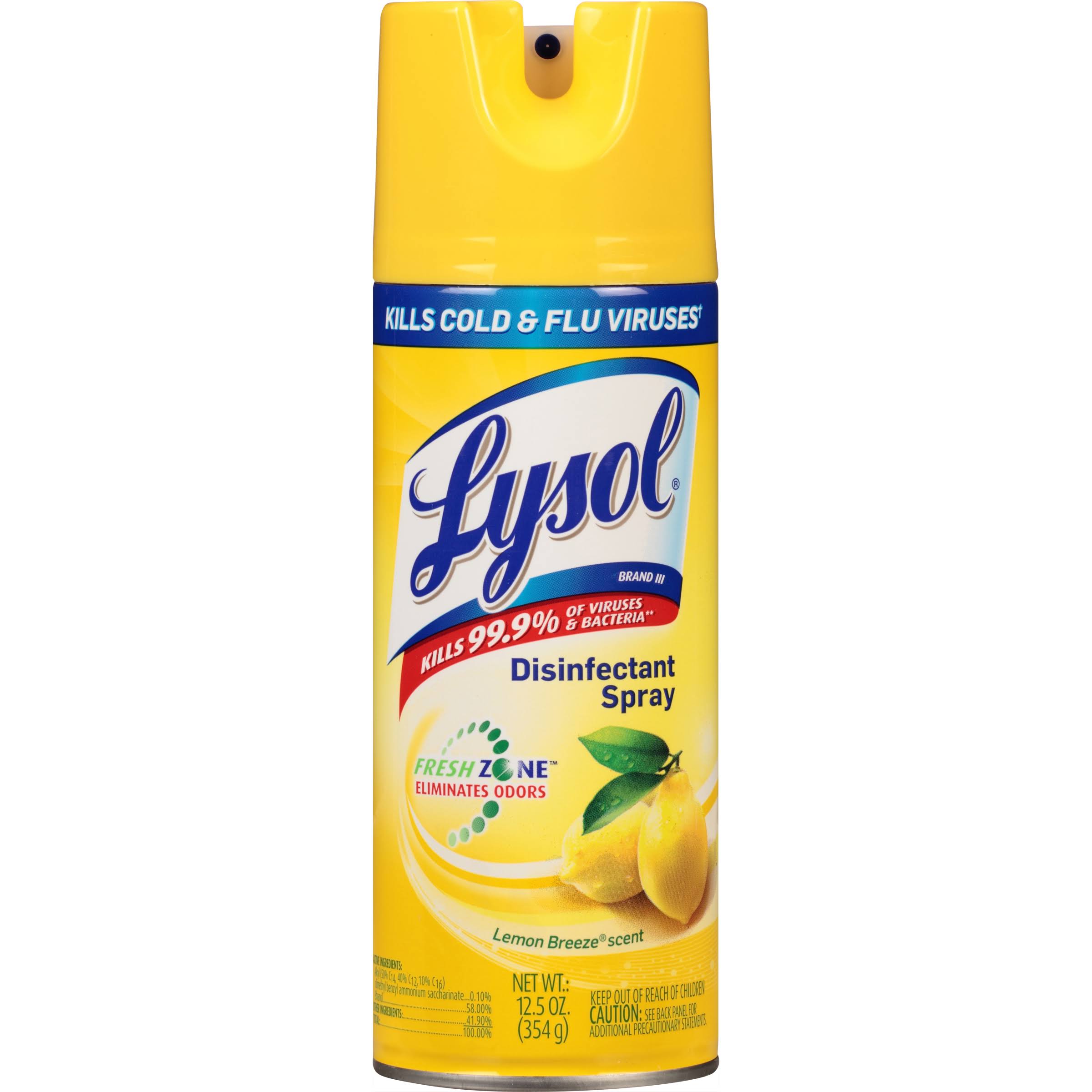 Lysol Disinfectant Spray - Lemon Breeze, 12.5oz