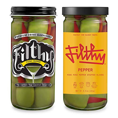 Filthy Pepper Stuffed Olives - 8oz