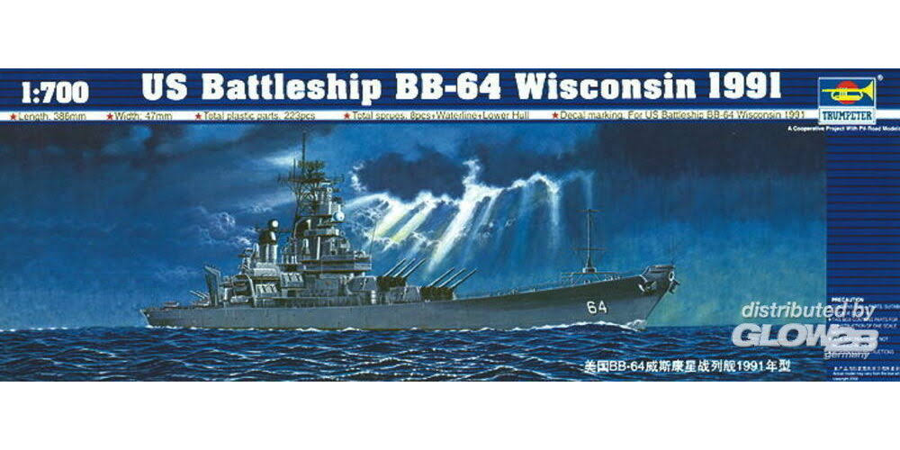 Trumpeter 1/700 USS Wisconsin BB64 1991