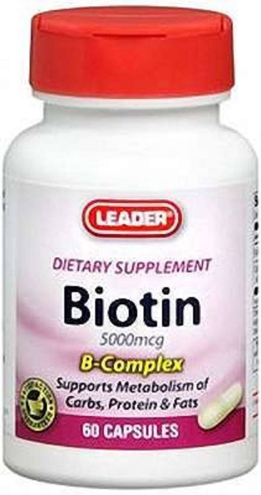 Leader Biotin B-Complex Supplement - 60 Capsules