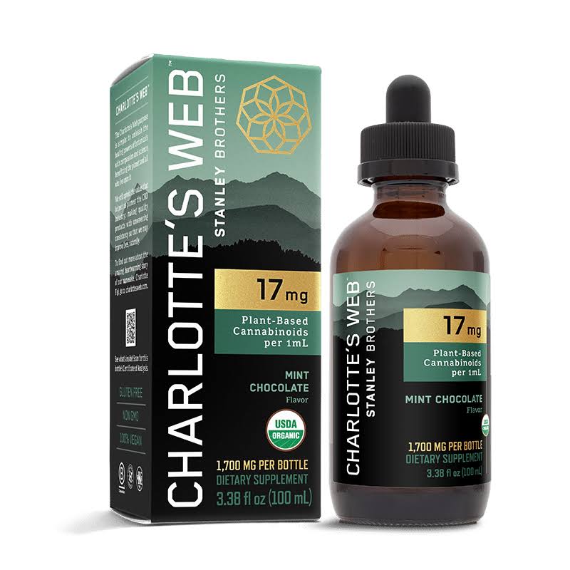 Charlotte's Web 1700mg (1.7%) Organic Full Spectrum Hemp Oil - Mint Chocolate