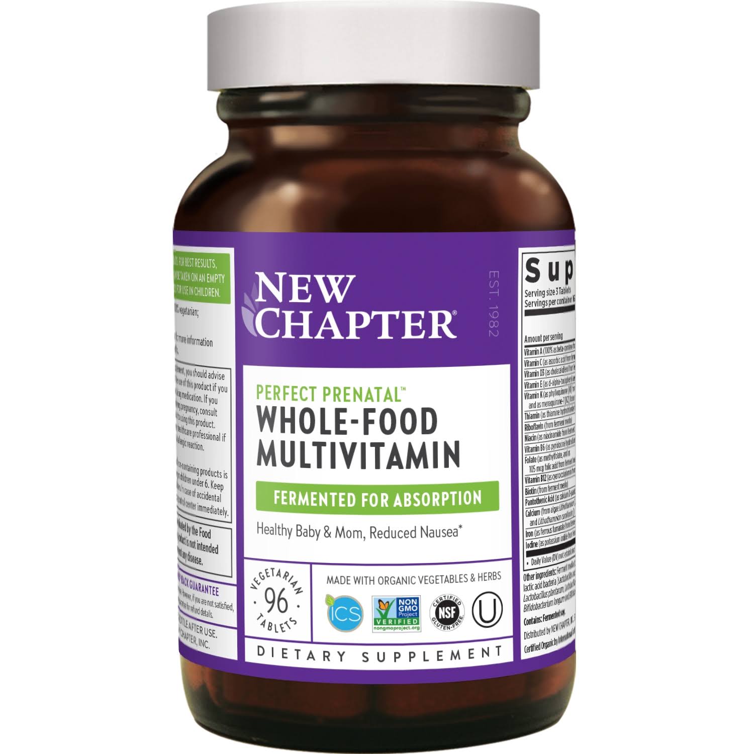 New Chapter Perfect Prenatal Multivitamin Dietary Supplement - 96 Tablets
