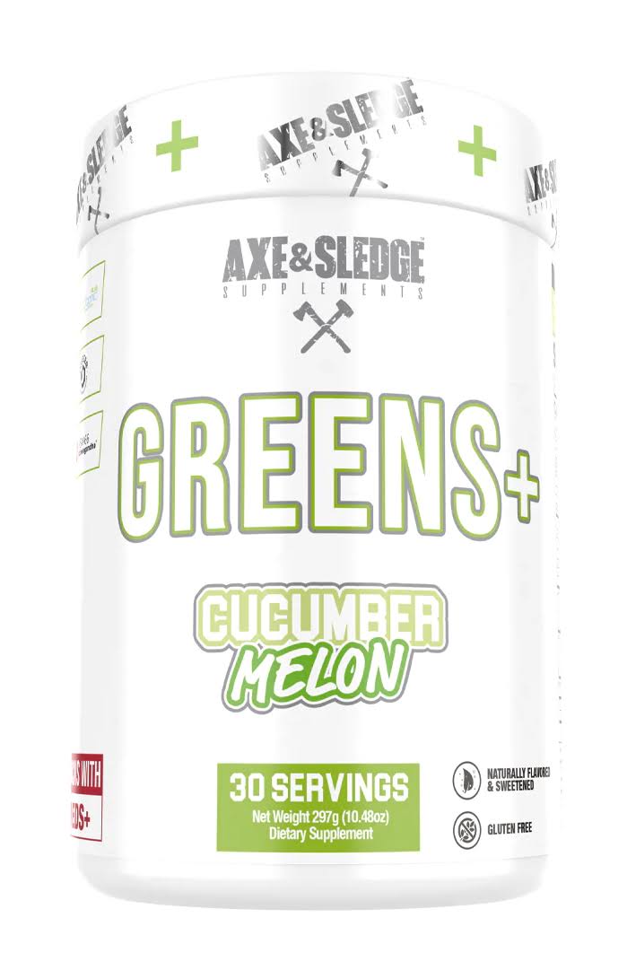 Axe & Sledge Greens+ Superfood Powder Cucumber Melon