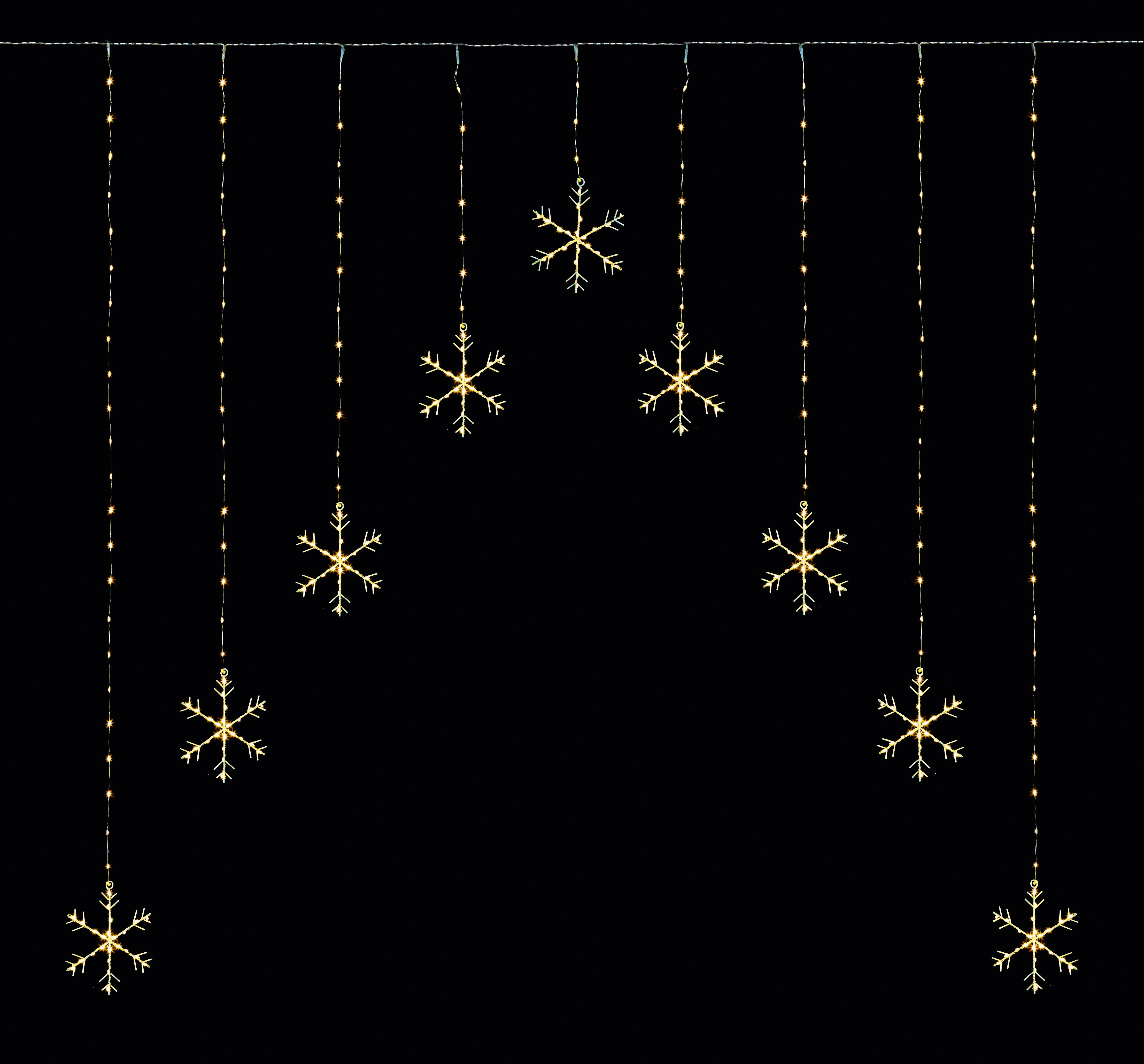 Premier Pin Wire Snowflake Curtain – Warm White, 1.2m x 1.2m