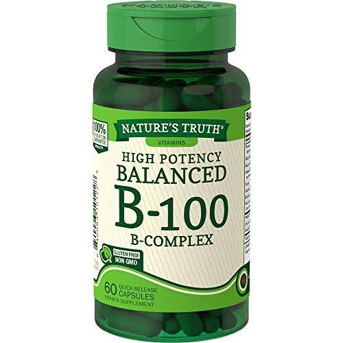 Nature's Truth High Potency Balanced B-100 B Complex Supplement - 60ct