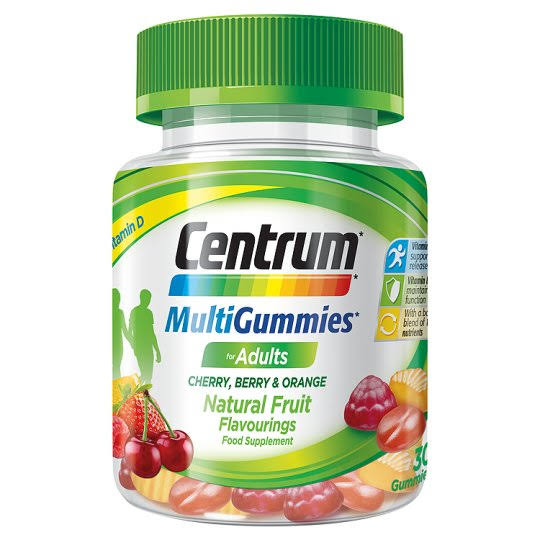 Centrum Adults MultiGummies Food Supplement - Natural Fruit, 30ct