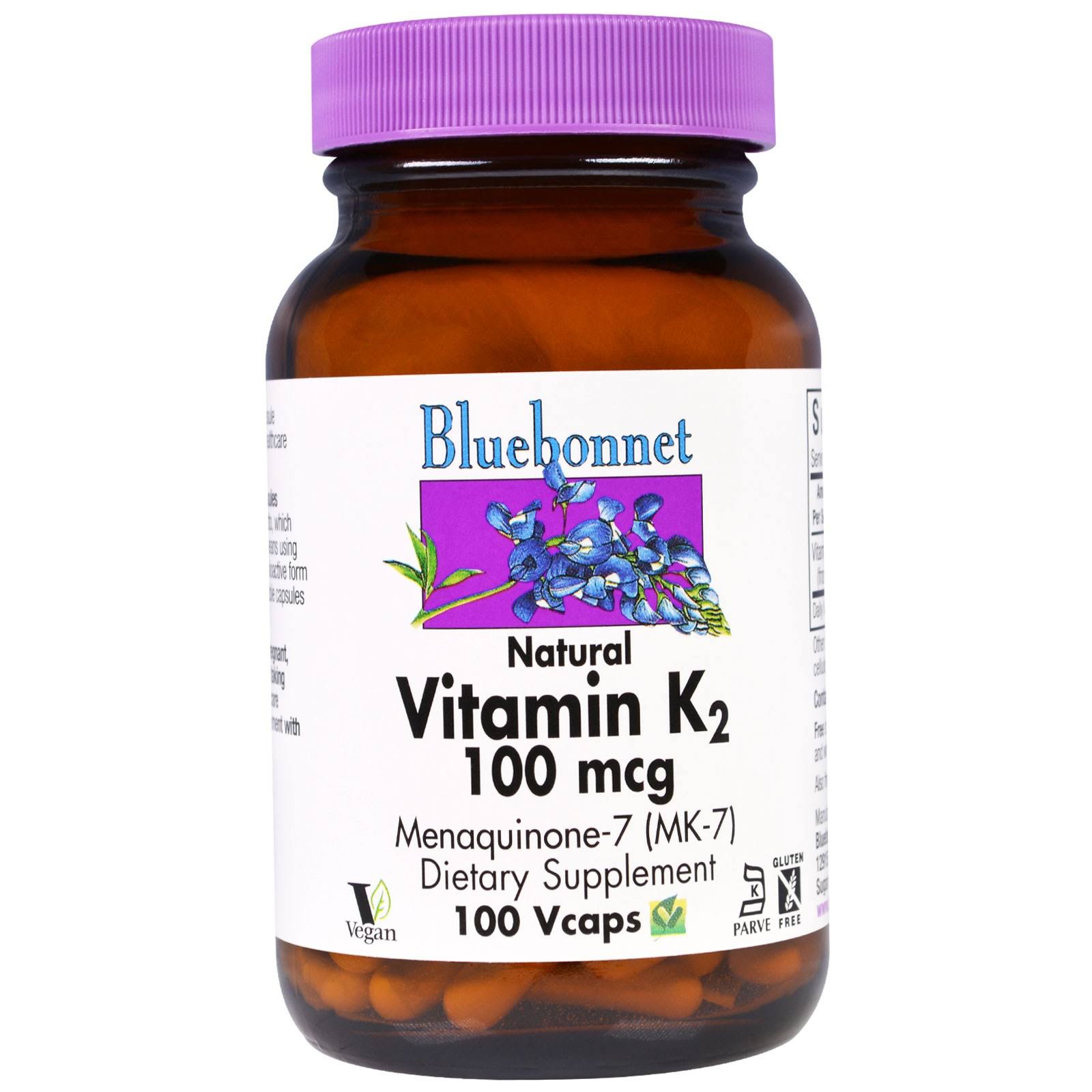 Bluebonnet Nutrition Vitamin K2 Dietary Supplement - 100 Capsules