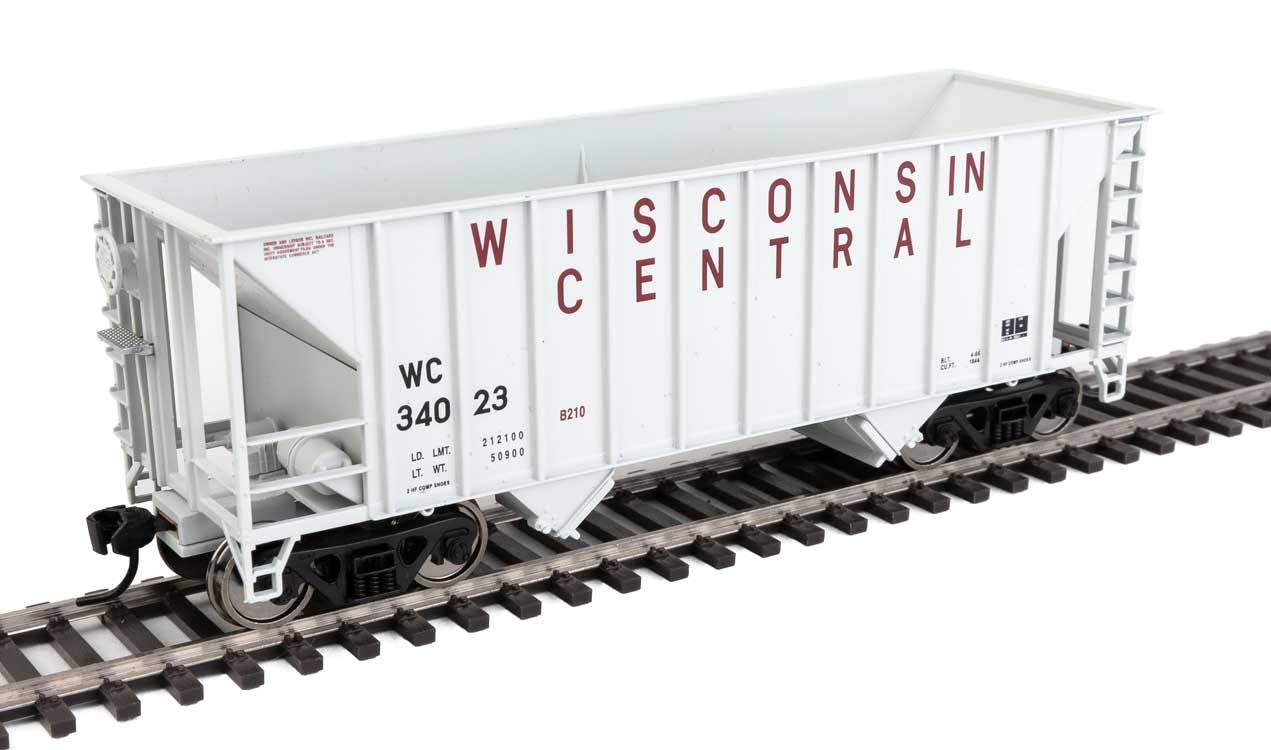 Walthers Mainline HO Scale 34' 100-Ton 2-Bay Hopper Ready to Run Wisconsin Central #34023