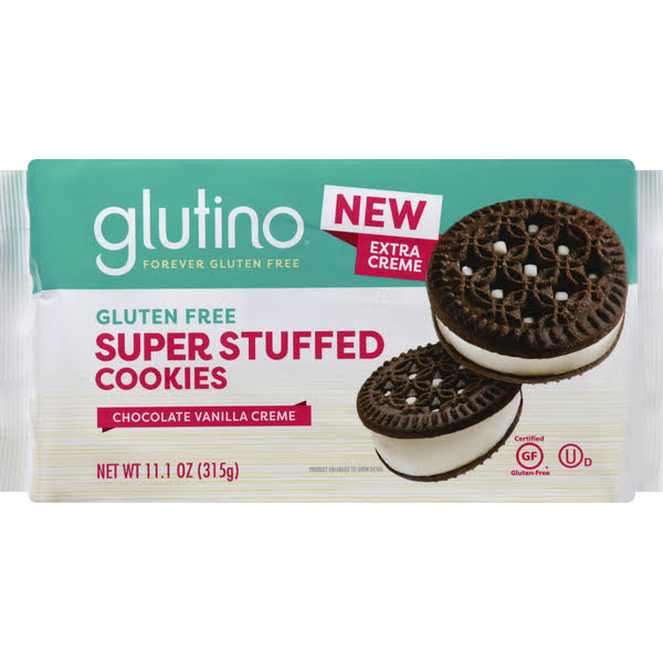 Glutino Super Stuffed Chocolate Vanilla Cream Cookie, 11.1 Oz
